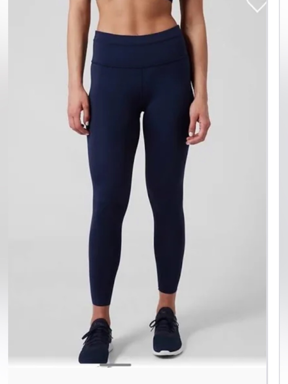 New with tags! Athleta navy Accelerate 7/8 tight Small